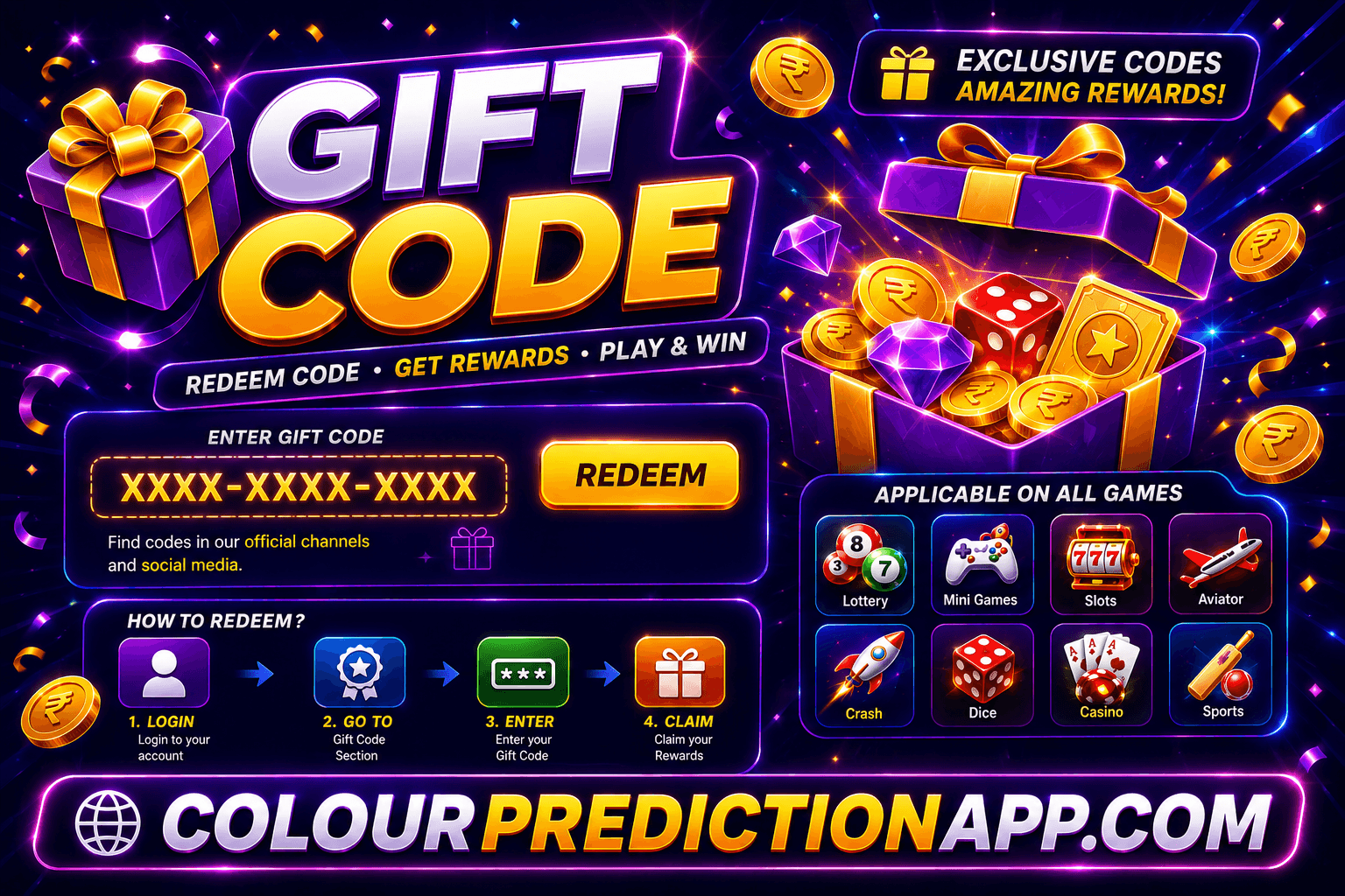 Gift code promotional graphic