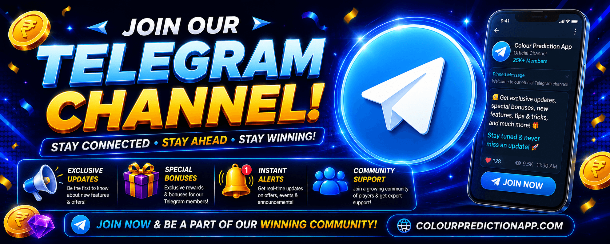 Telegram community promotional banner