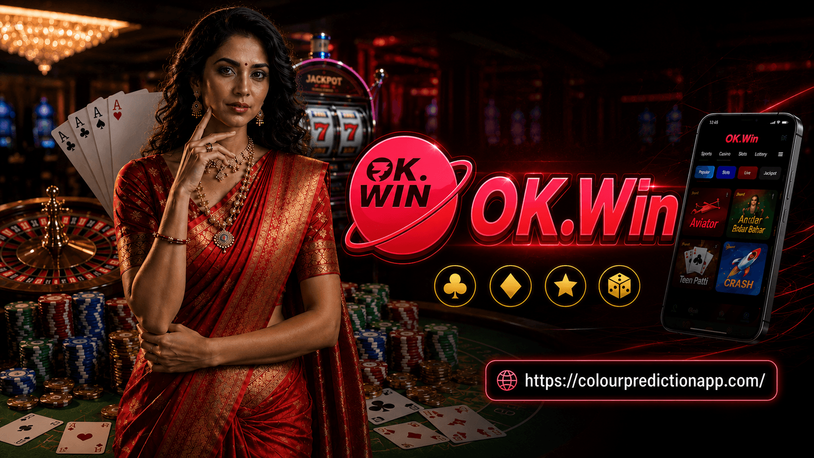 OkWin colour prediction app banner